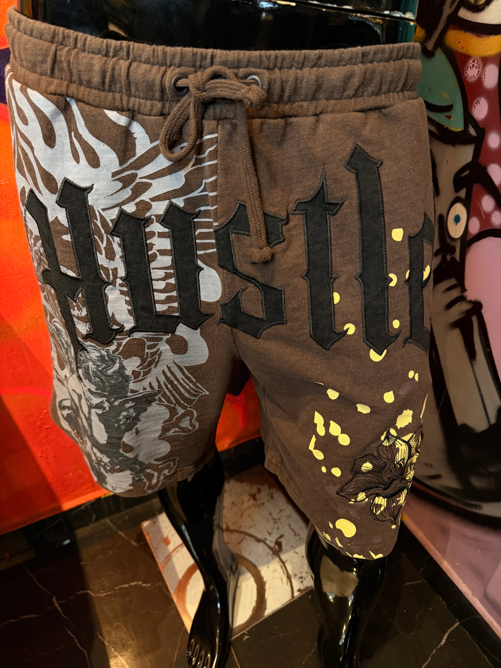 Heavenly Hustle Patch Relaxed Sweatshort - Brown