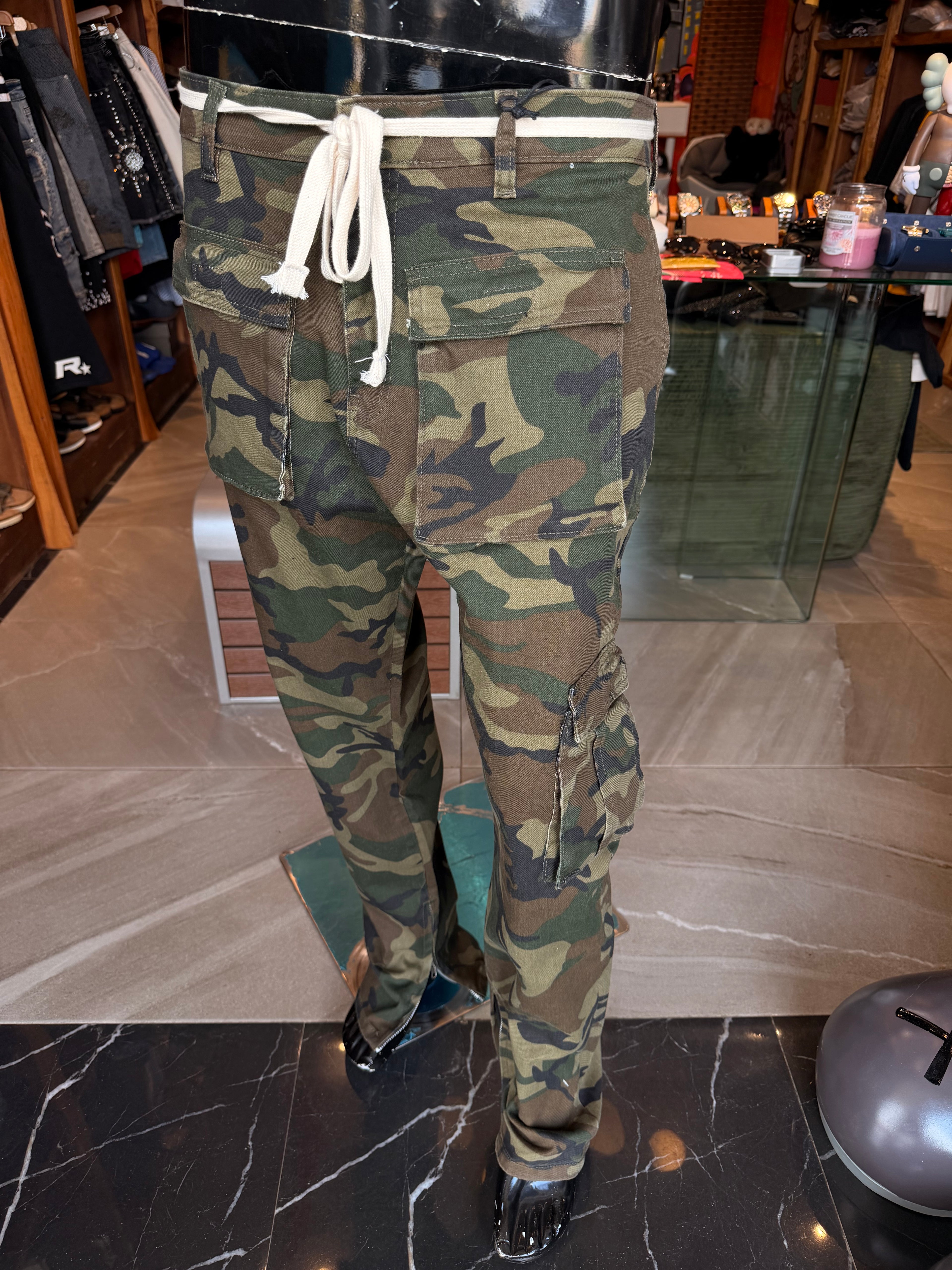 Hunter Slim Cargo Pants - Camouflage