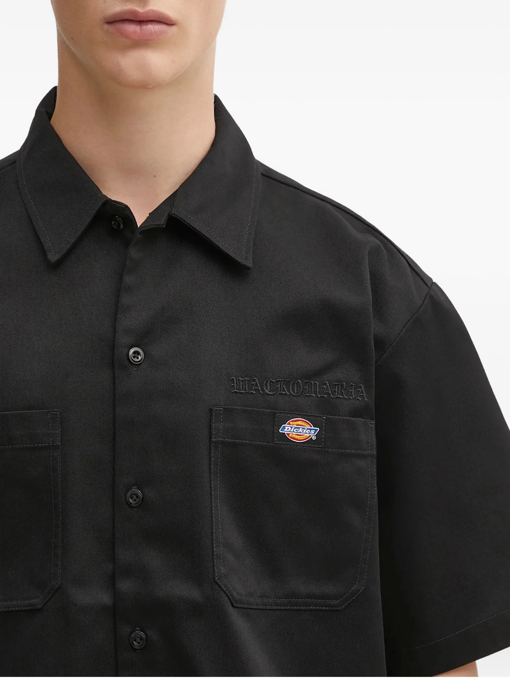 WACKO MARIA Dickies logo patch pocket shirt