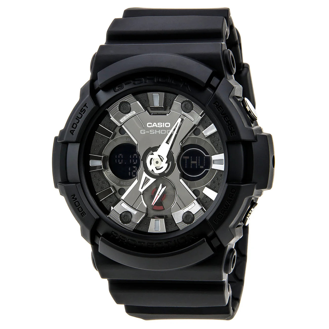 Casio Men's World time Watch - G-Shock Alarm Dive Ana-Digi Black Dial | GA201-1A