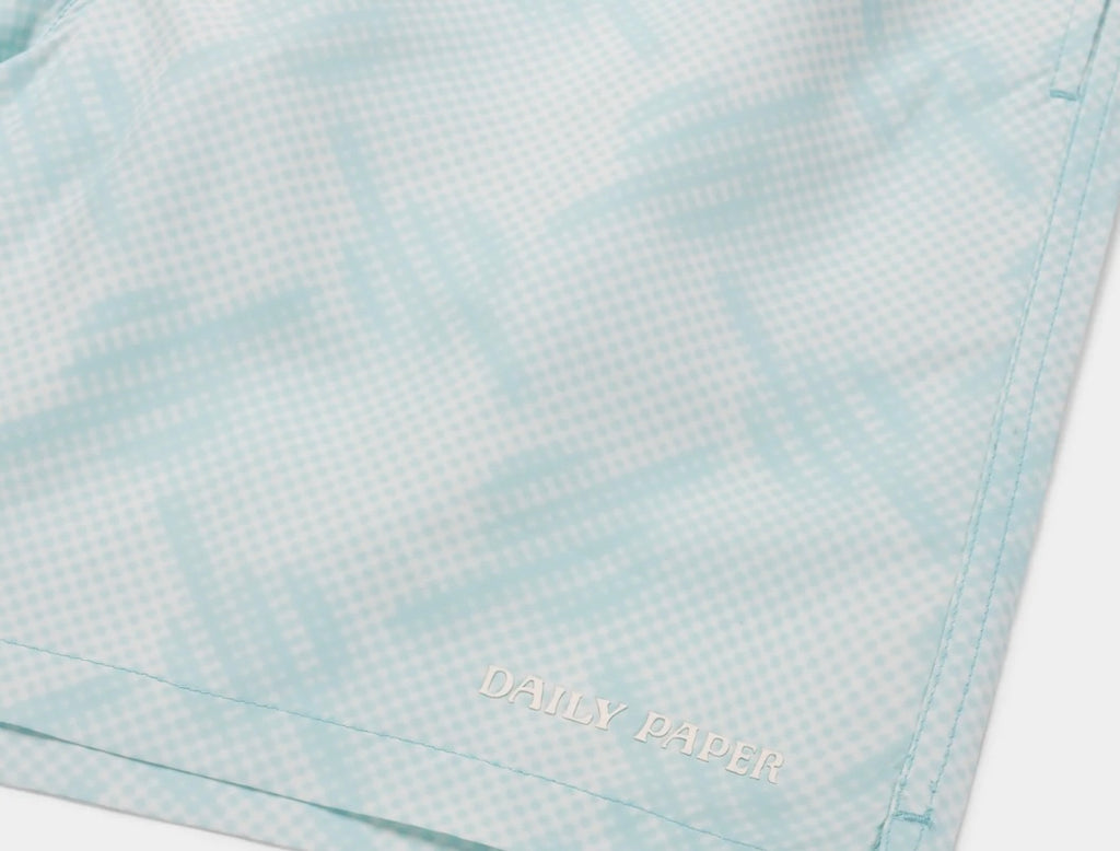 SALT WATER BLUE DOTTED MONOGRAM SWIMSHORTS