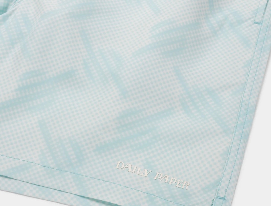 SALT WATER BLUE DOTTED MONOGRAM SWIMSHORTS