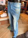 Stacked Slim Flare Steel Venom Jean - Medium Blue Wash