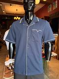 Noir Cuban Collar Shirt - Navy