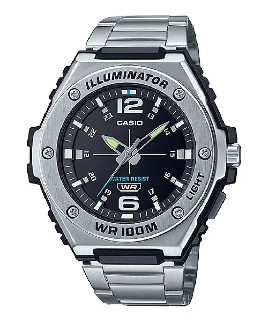 Casio Men's Watch - Quartz Black Dial Stainless Steel Bracelet | MWA-100HD-1AVCF