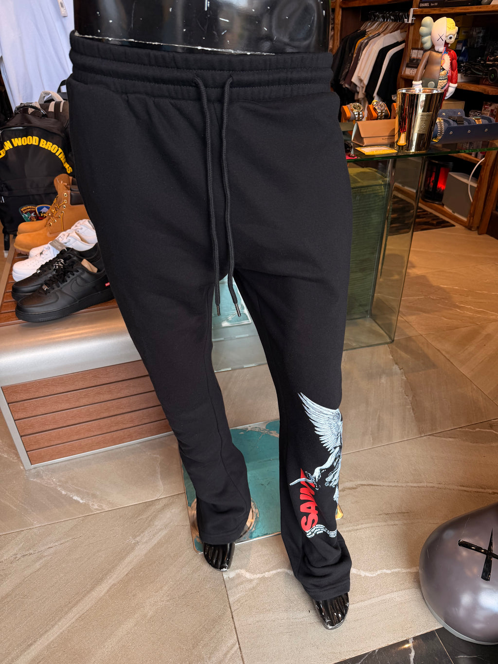 Saint Or Sinner Flared Sweatpants - Black