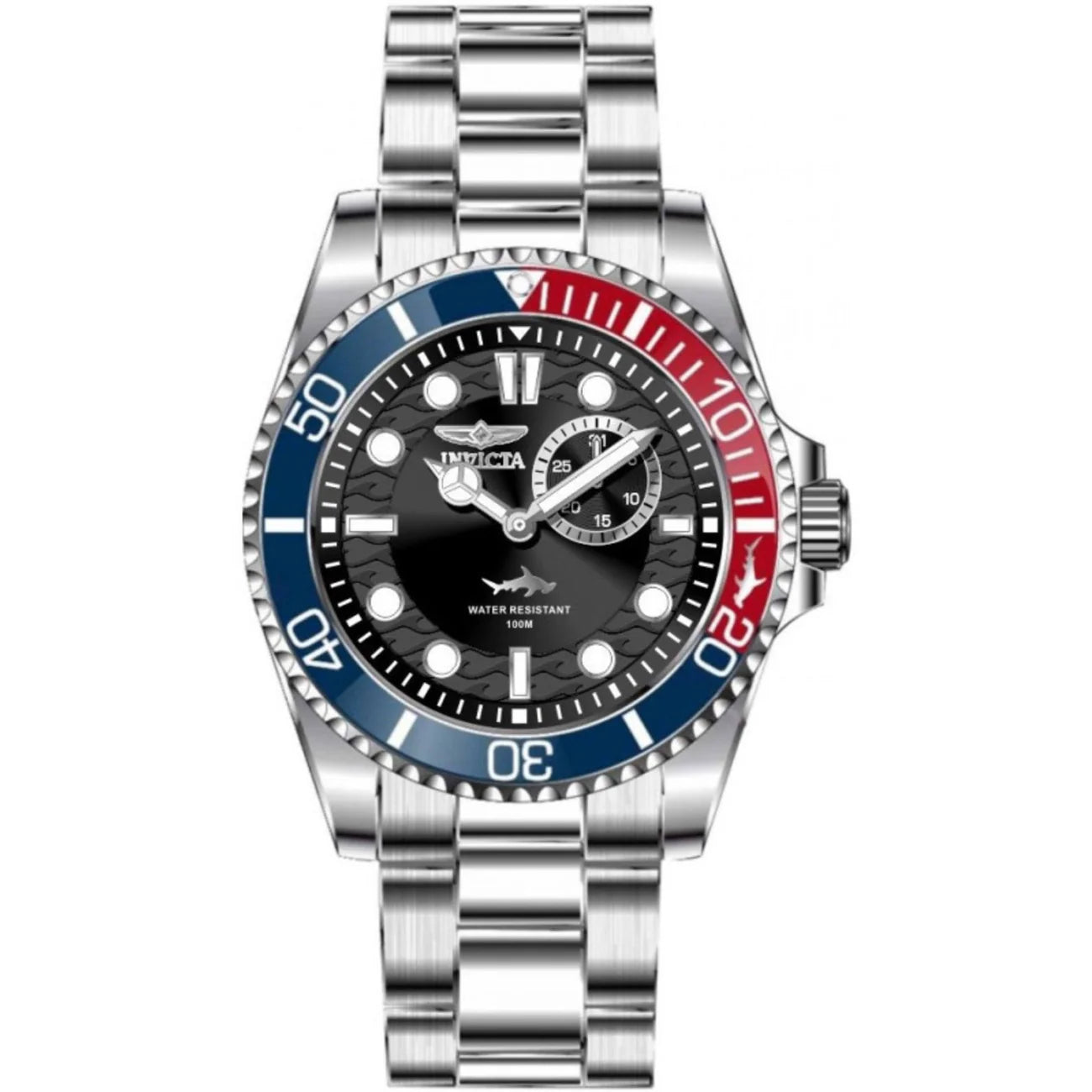 Invicta Men's Watch - Pro Diver Quartz Black Dial Stainless Steel Bracelet | 49274