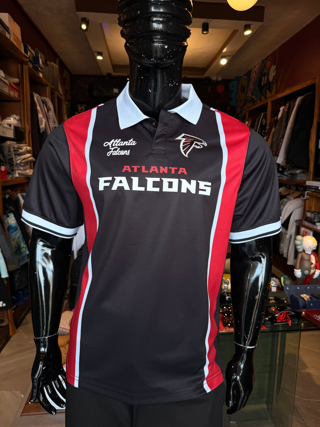 Falcons Soccer Polo - Black