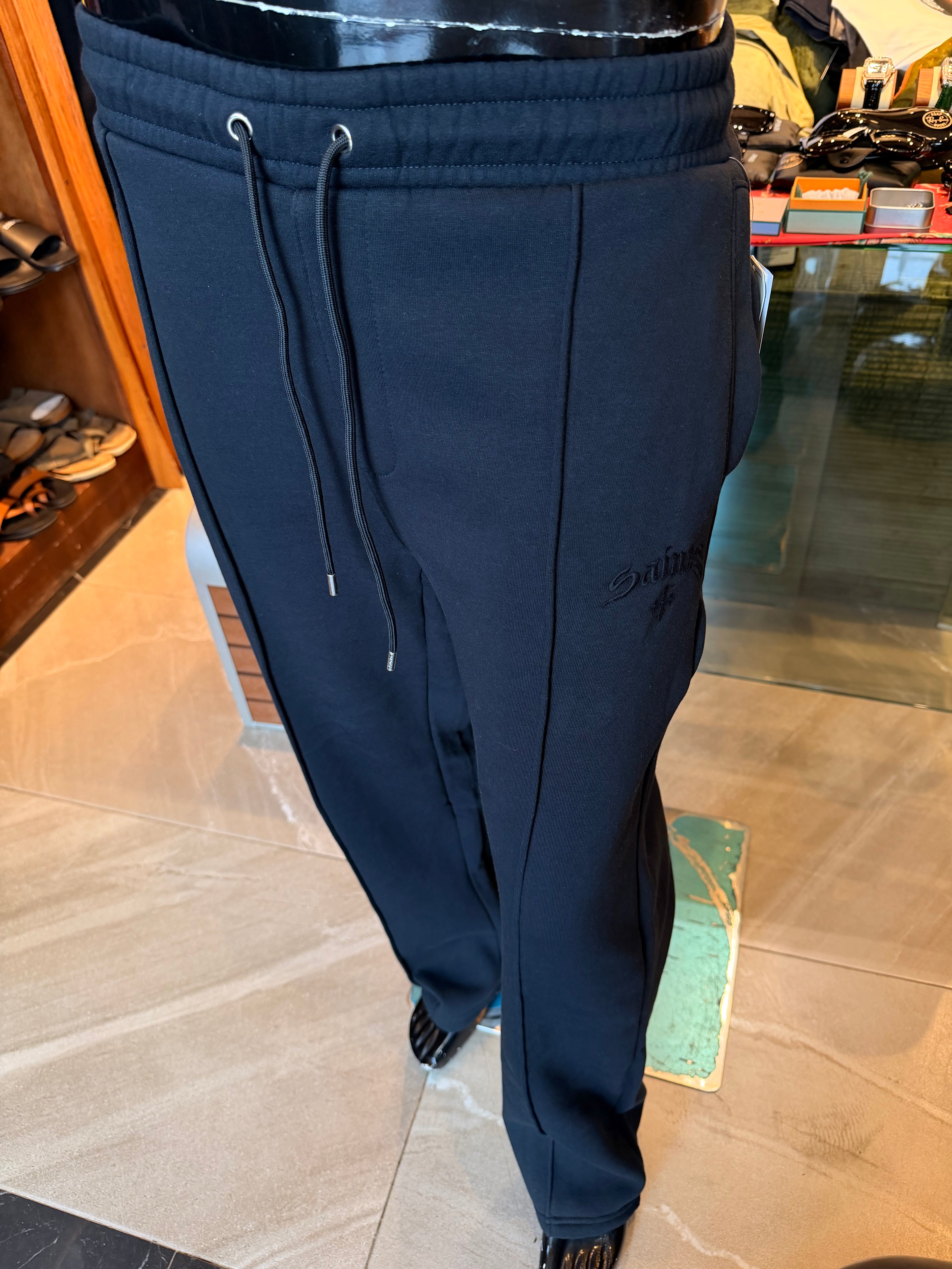 Saints Studio Embroidered Sweatpants - Black