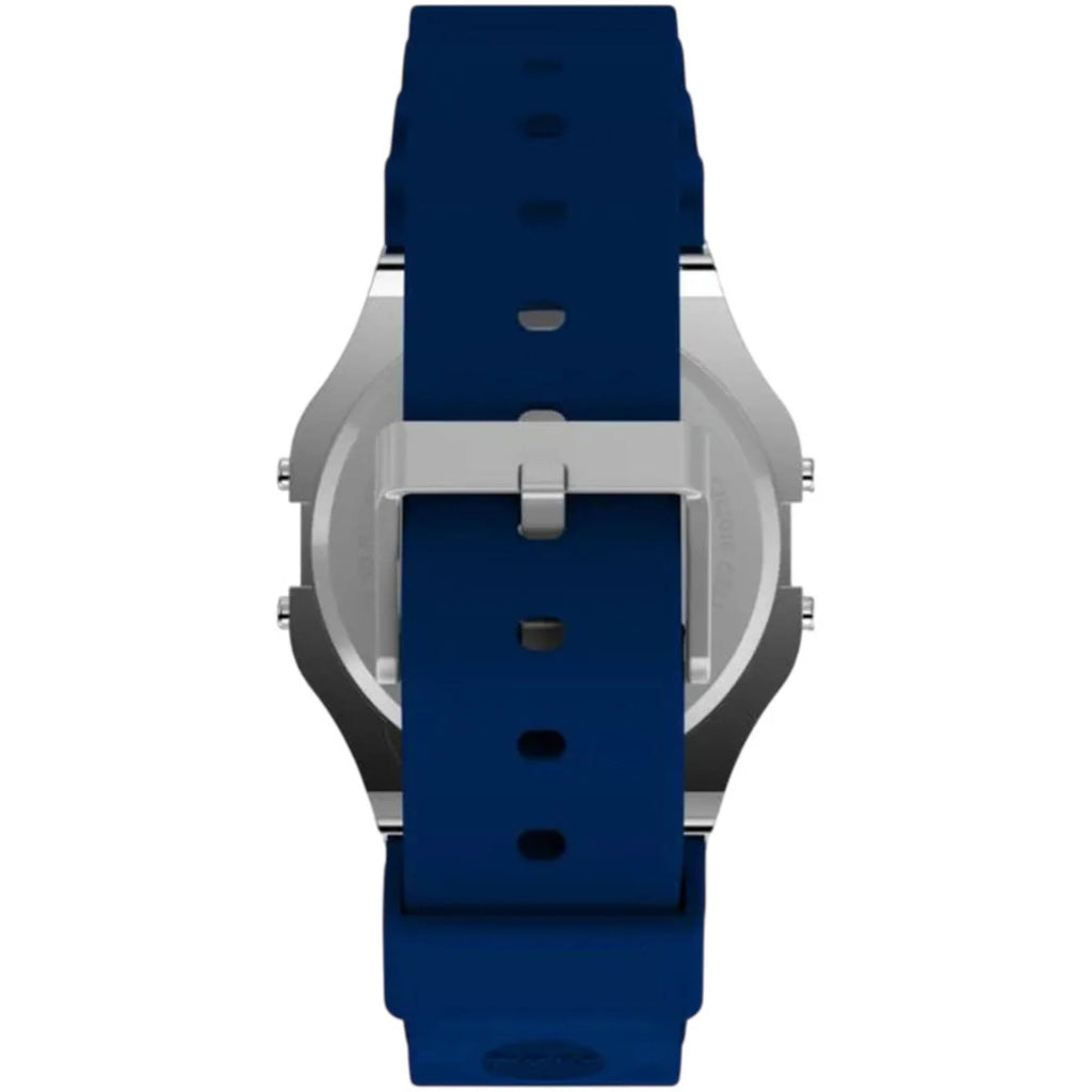 Timex Unisex Watch - T80 Alarm Green Digital Dial Blue Resin Strap | TW2V41200YB