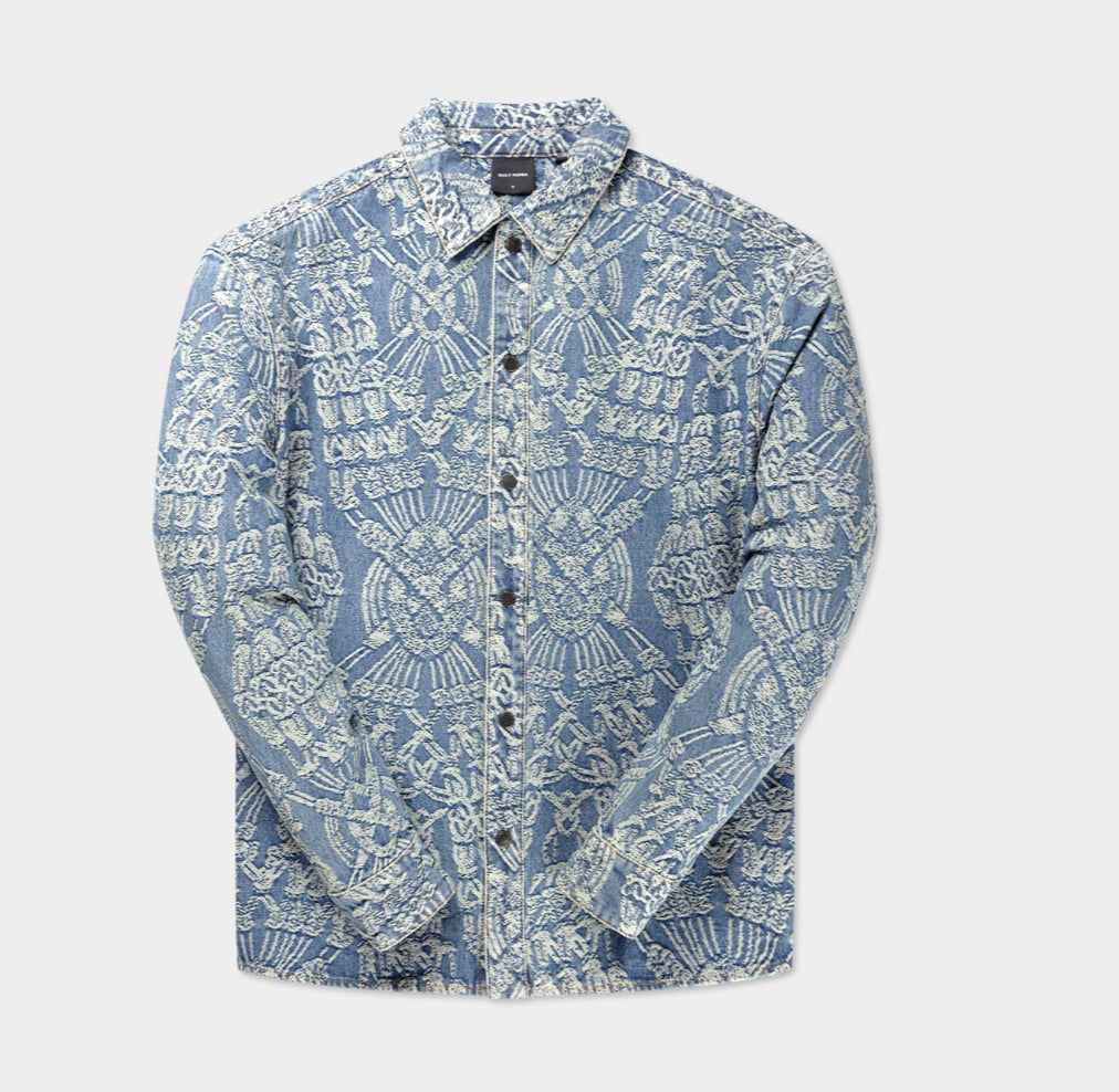 DAILY PAPER MID BLUE MACRAME RAHUL SHIRT