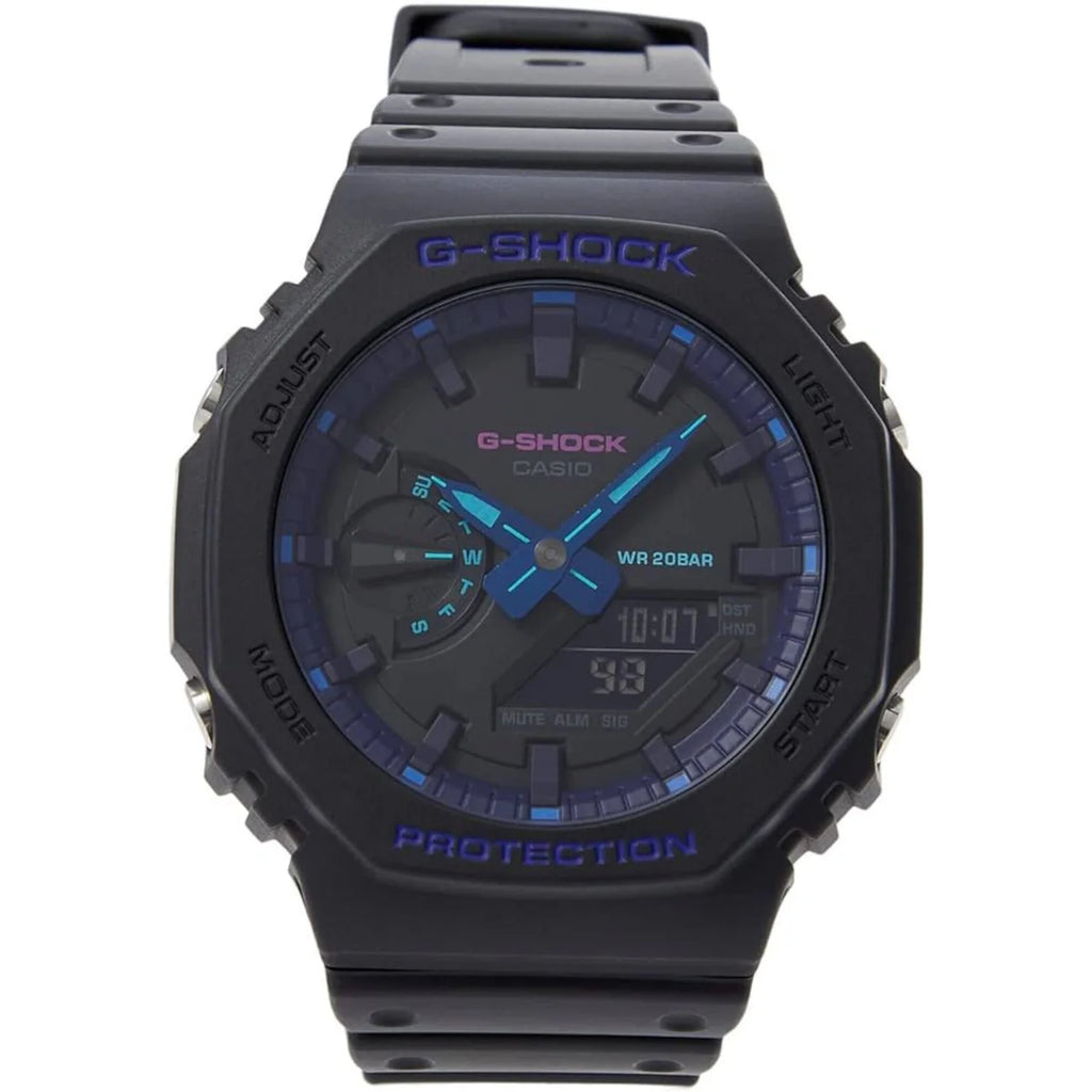 Casio Unisex Ana Digi Watch - G-Shock Virtual Blue Series Resin Strap | GA2100VB-1A