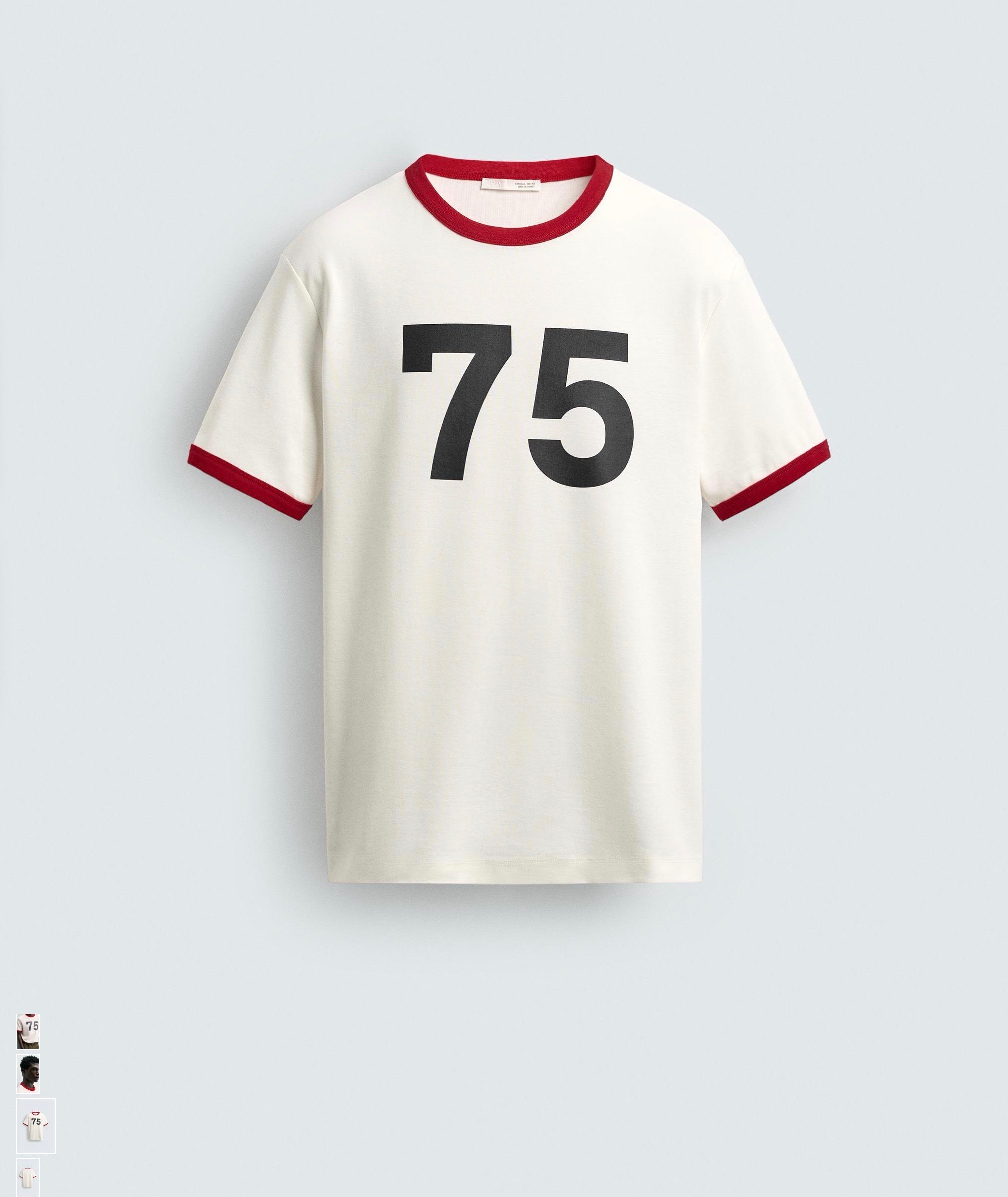 Contrast Rib number t-shirt