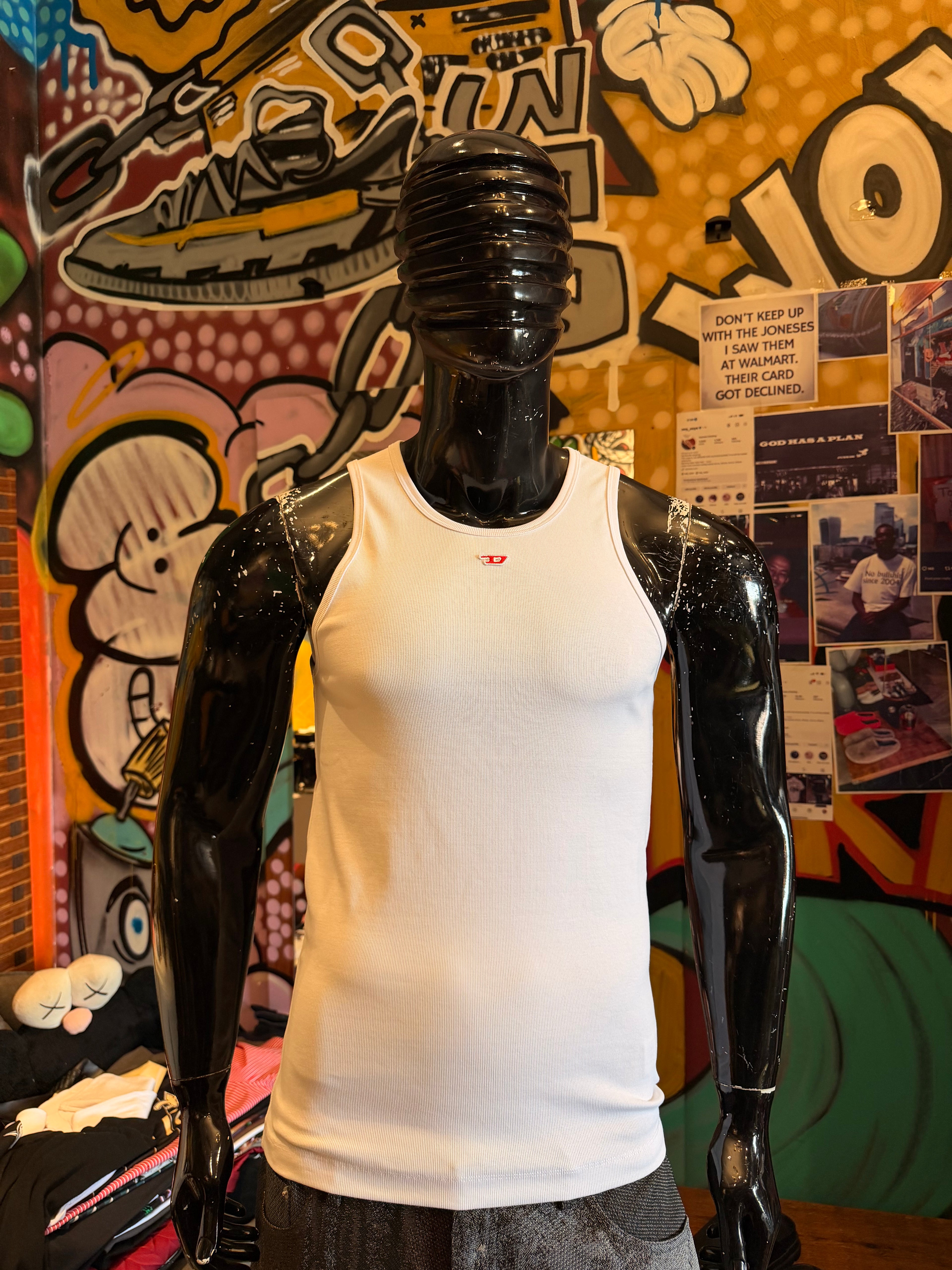 Diesel T-Lifty logo-embroidered tank top