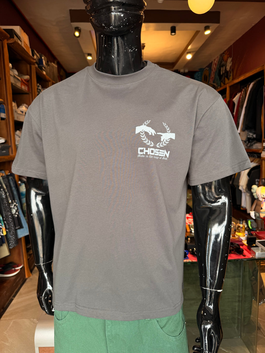 The Chosen One Oversized Premium Short Sleeve Tee - Charcoal
