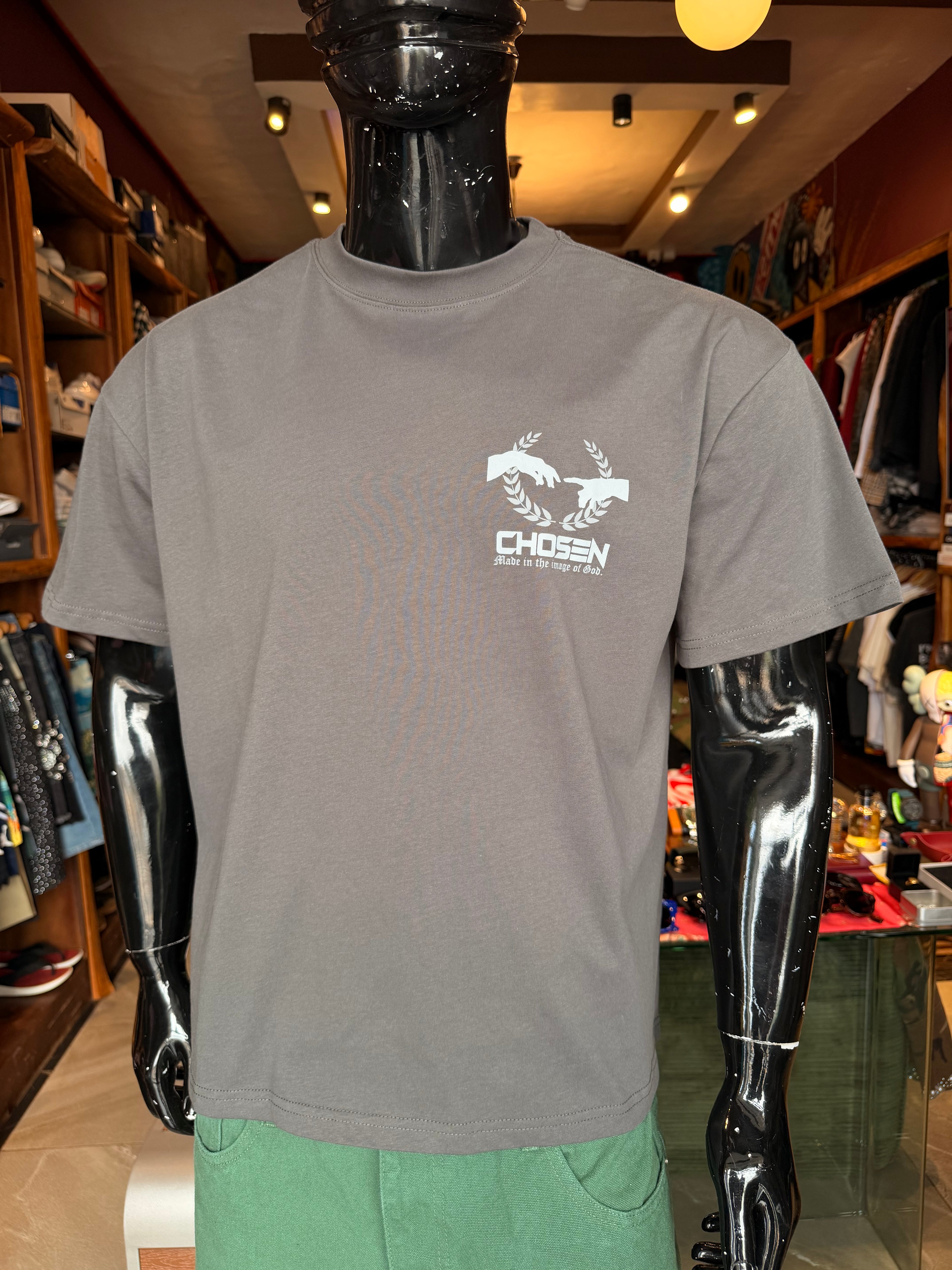 The Chosen One Oversized Premium Short Sleeve Tee - Charcoal