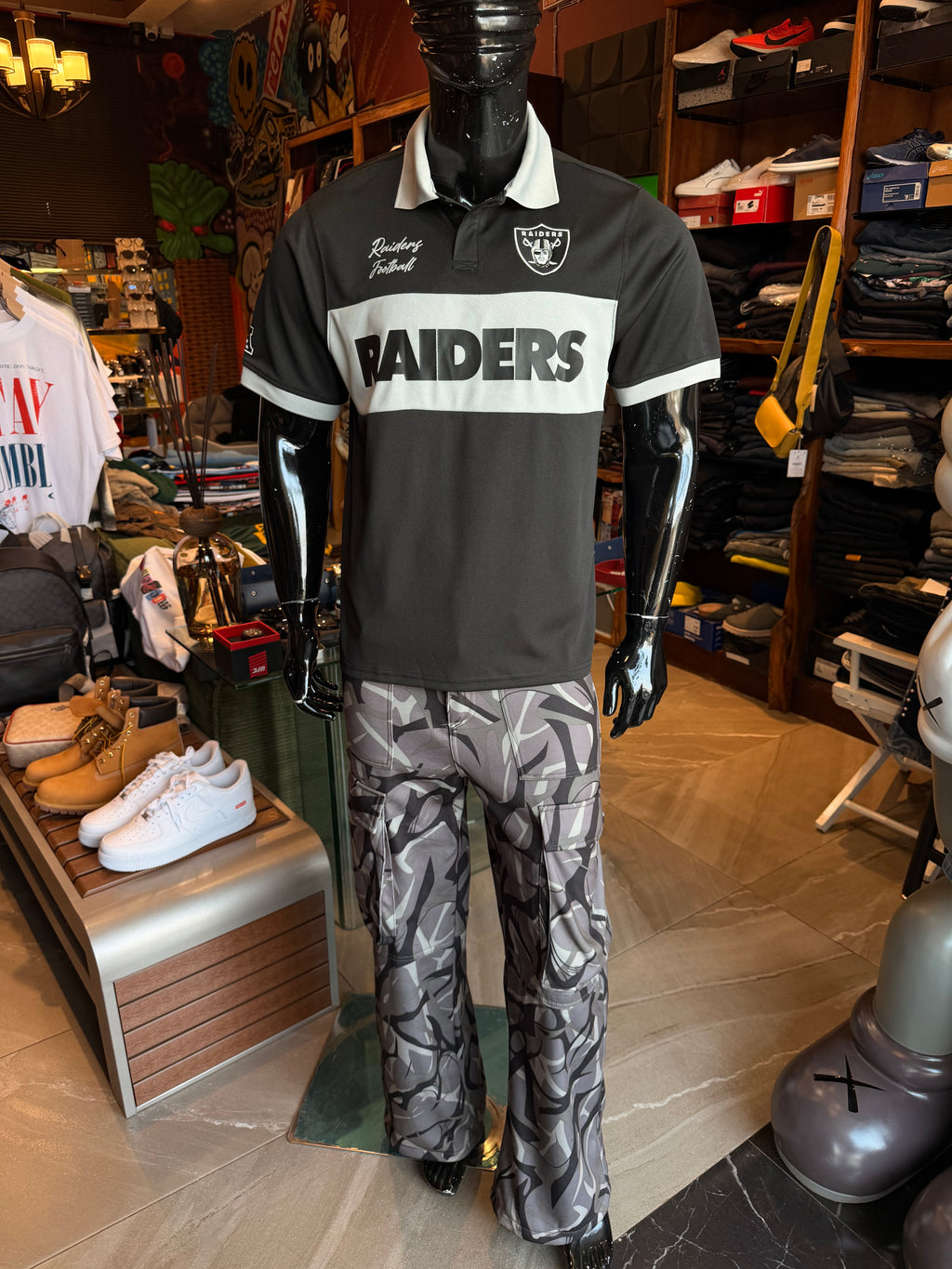 Raiders Soccer Polo - Black