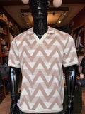 Charlie Johnny Collar Knitted Polo - Taupe