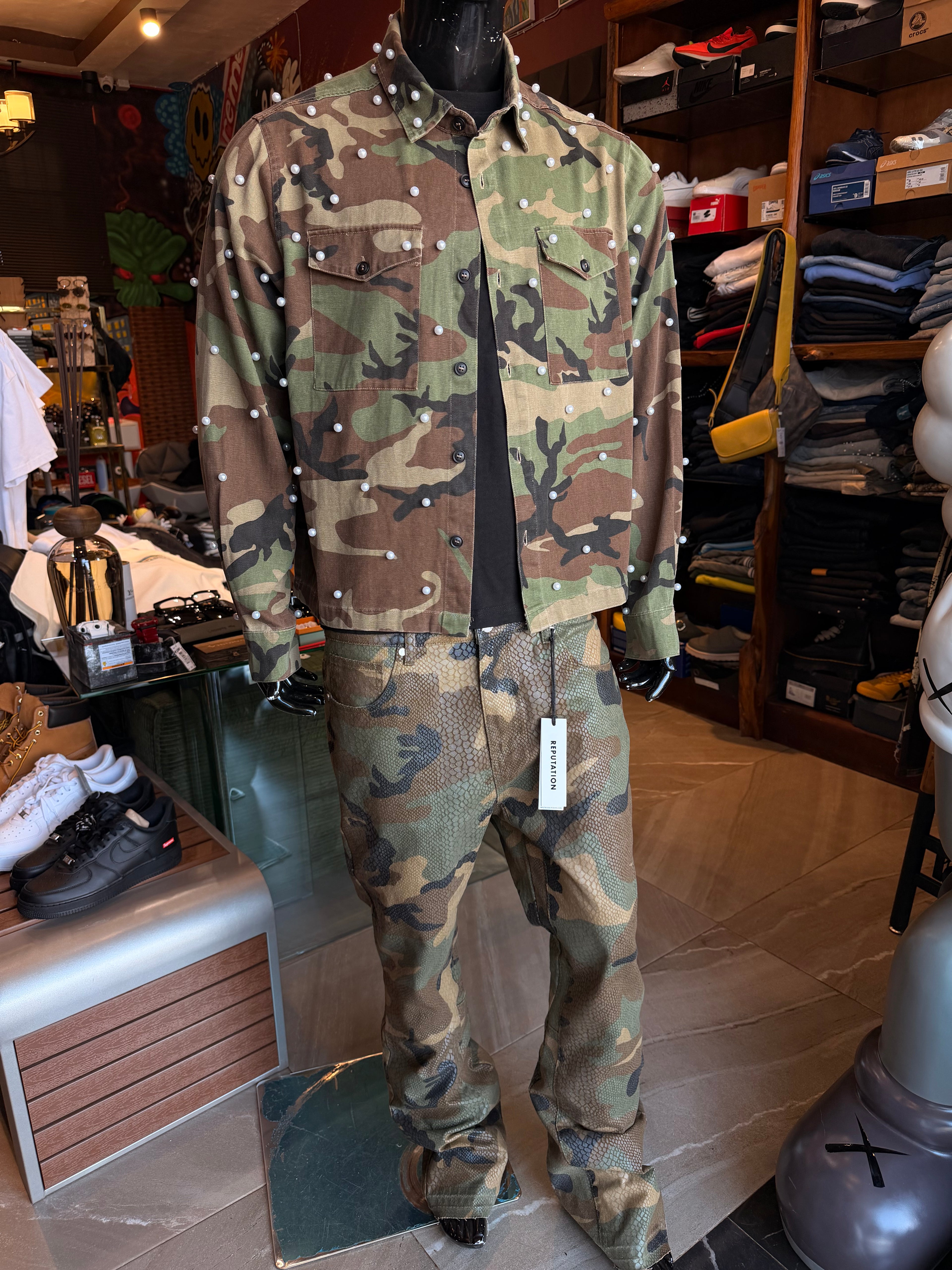 Pearl Wildin Camo Button Up Shirt - Camouflage