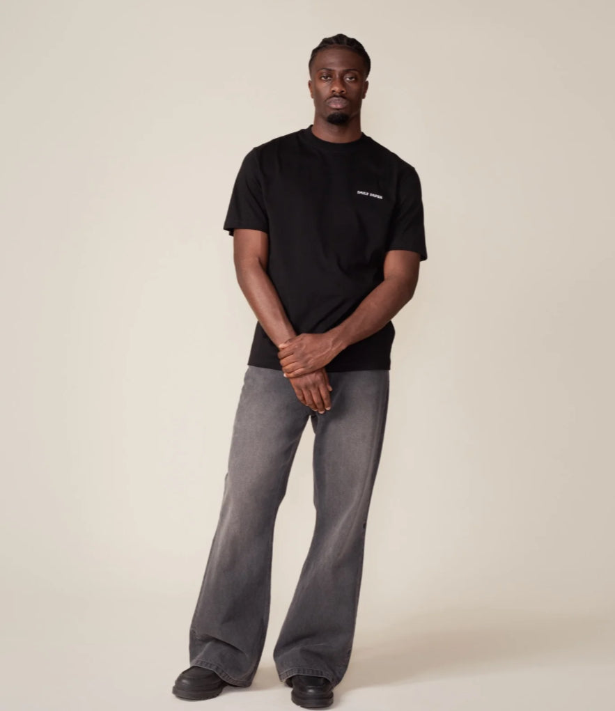 DAILY PAPER BLACK WRAPPER T-SHIRT