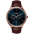 Timex Men's Watch - MK1 Quartz Rose Gold Case Blue Dial Leather Strap | TW2T24100