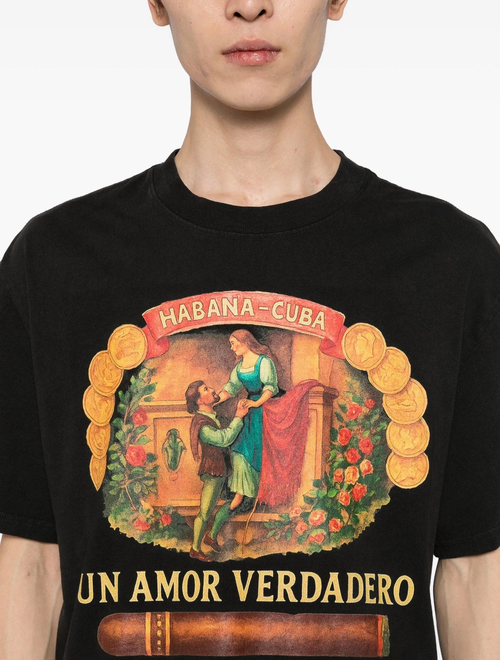 Melt graphic-print cotton T-shirt