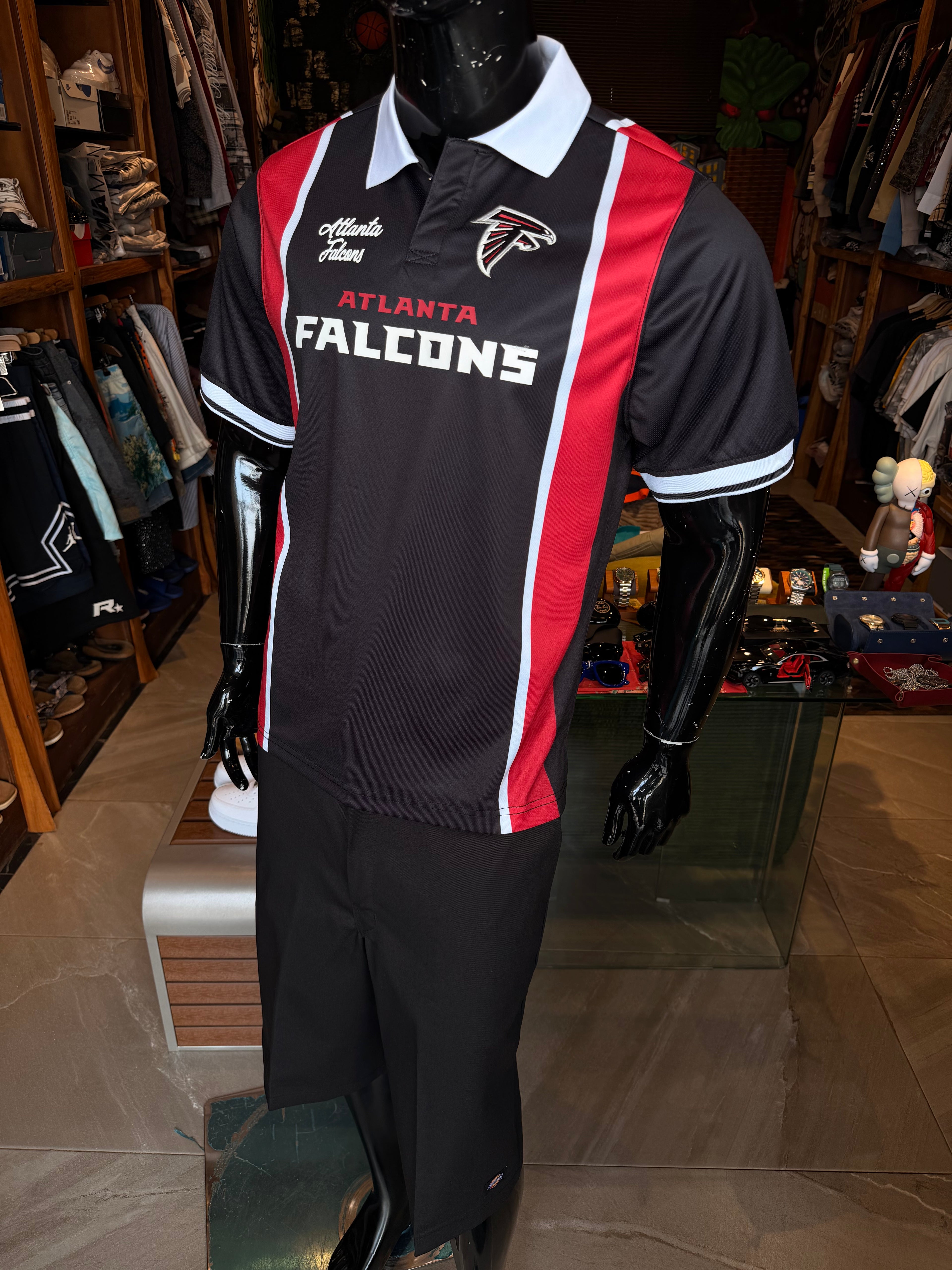 Falcons Soccer Polo - Black