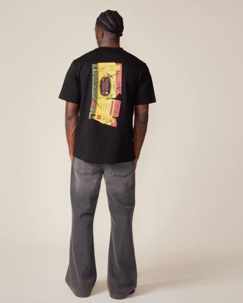 DAILY PAPER BLACK WRAPPER T-SHIRT