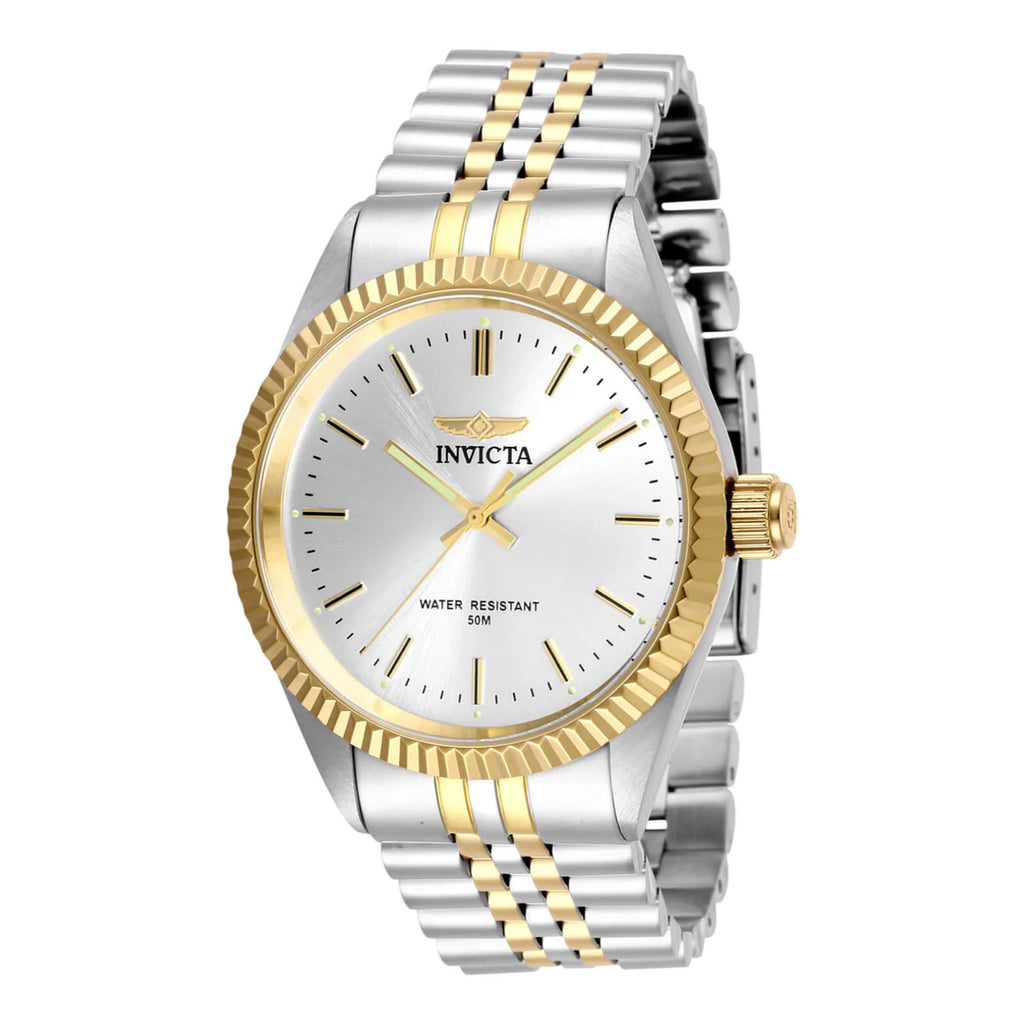 Invicta Men's Bracelet Watch - Specialty Quartz Silver Dial Two Tone Steel | 29378