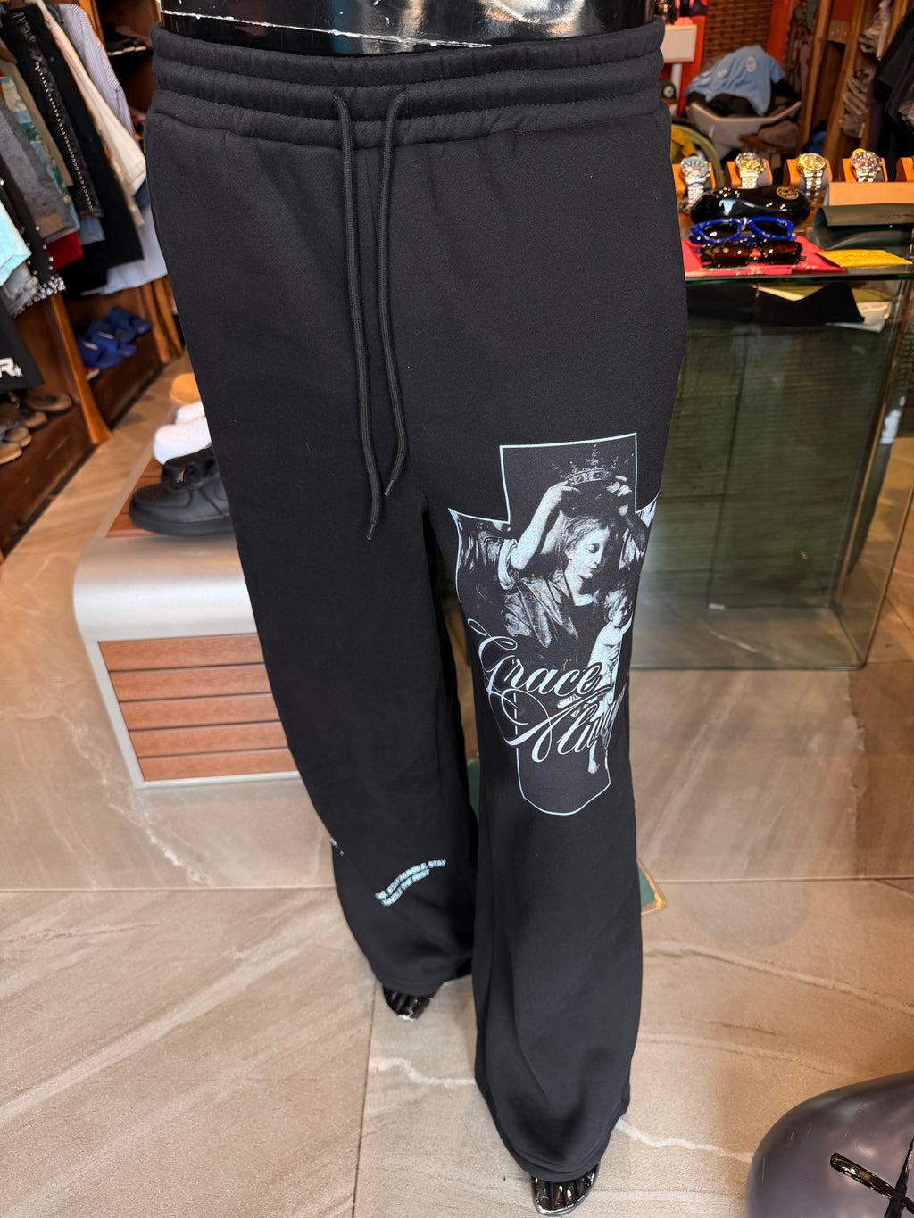 Grace Always Wide Leg Sweatpants - Black