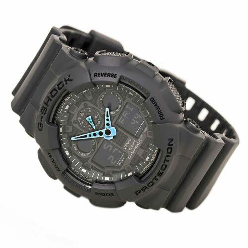 Casio Men's G-Shock Alarm Dark Grey Ana-Digi Dial Grey Resin Strap Quartz Dive | GA100C-8A