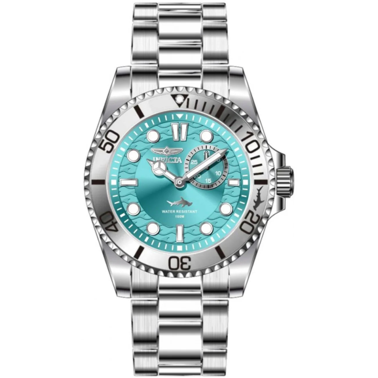 Invicta Men's Watch - Pro Diver Quartz Light Blue Dial Silver Tone Bracelet | 49277
