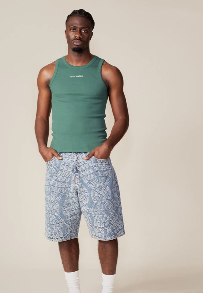 BISTRO GREEN RIB TANK TOP