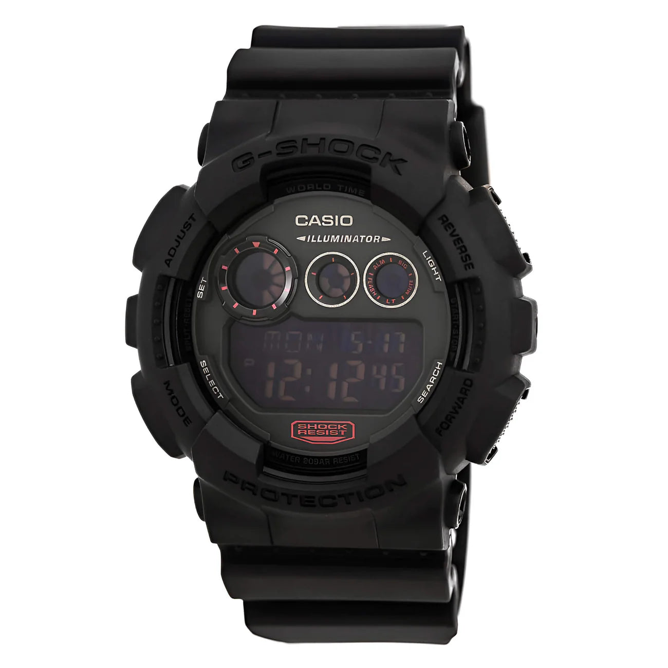 Casio Men's Digital Watch - G-Shock World Time Dive Black Dial Resin Band | GD120MB-1