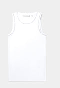 WHITE ERIB TANK TOP