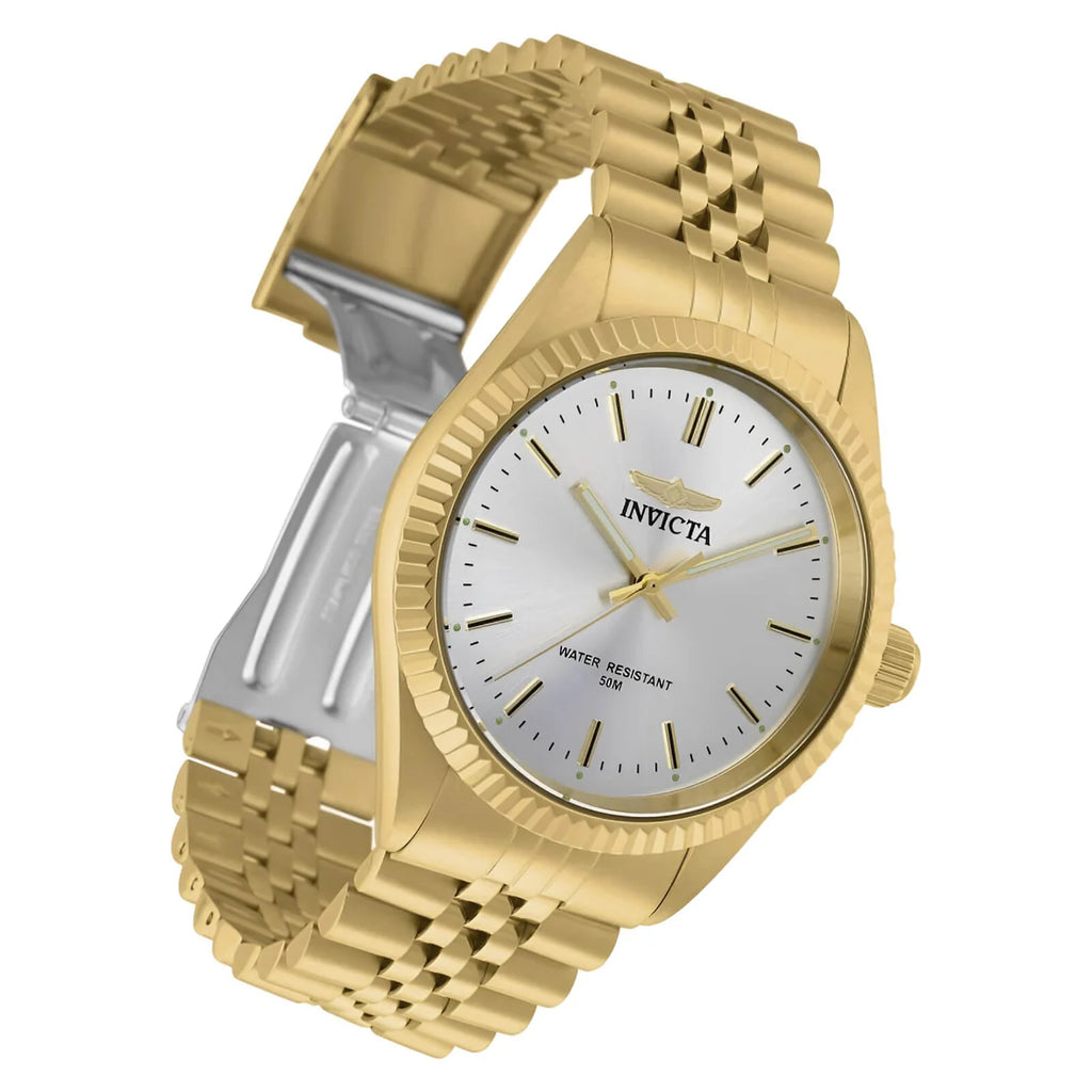 Invicta 29384 Men's Specialty Silver Dial Yellow Gold Bracelet Watch