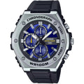 Casio Men's Watch - Chronograph Quartz Blue Dial Black Resin Strap | MWA300H-2A