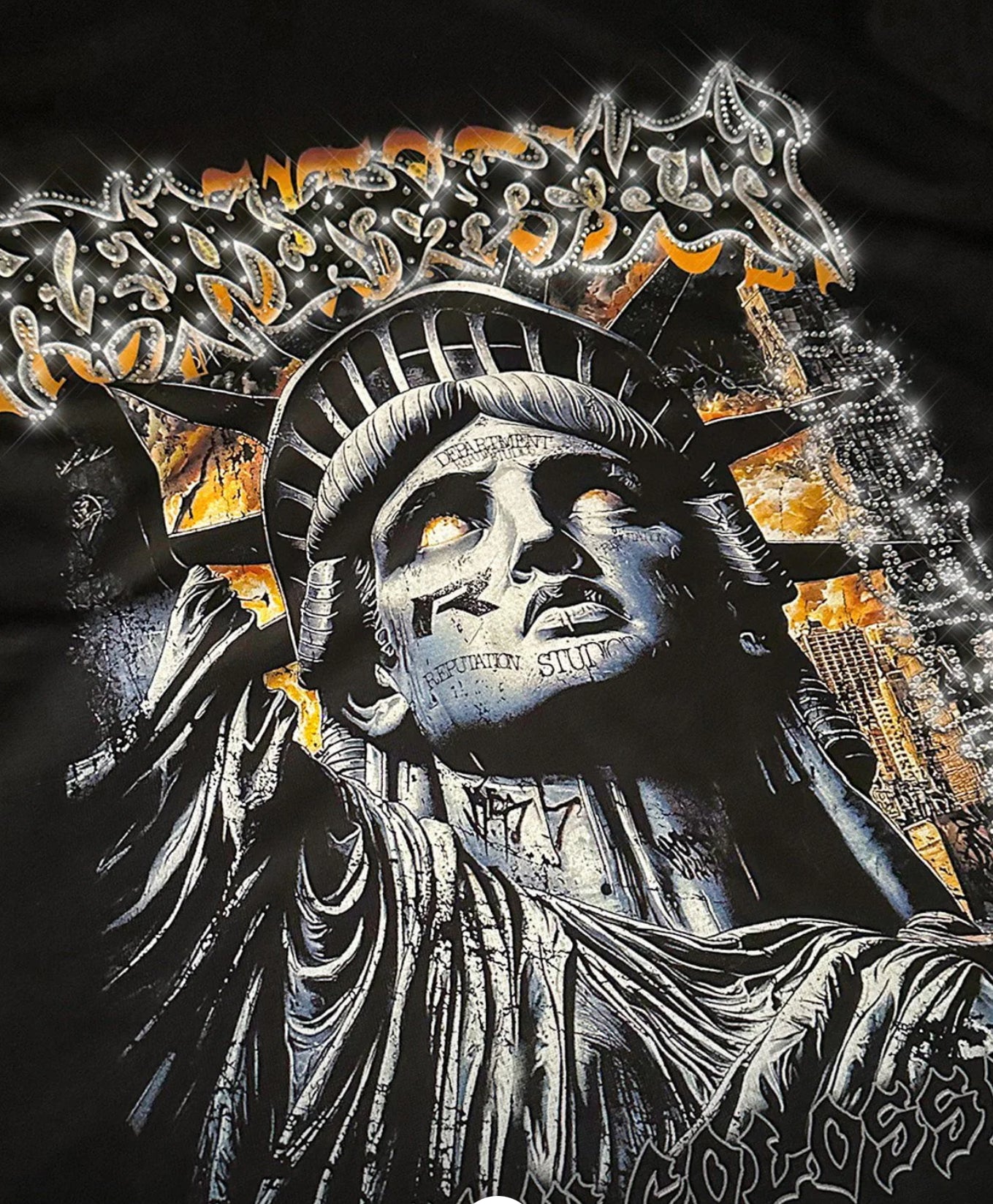 THE NEW COLOSSUS RHINESTONE TEE