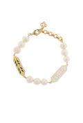 Casablanca embellished logo-plaque bracelet