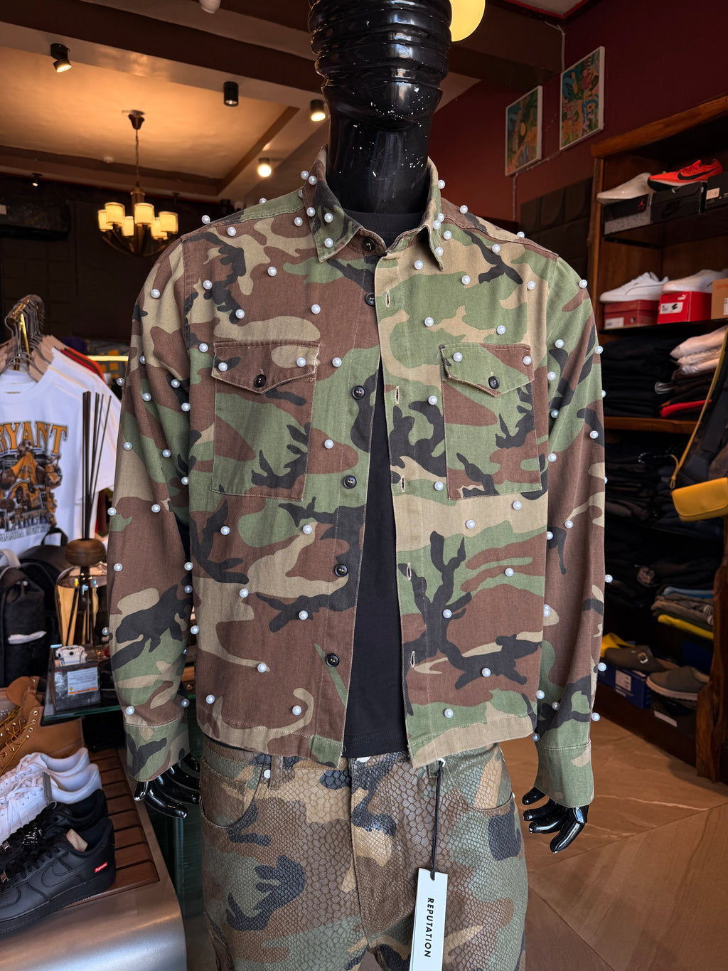 Pearl Wildin Camo Button Up Shirt - Camouflage