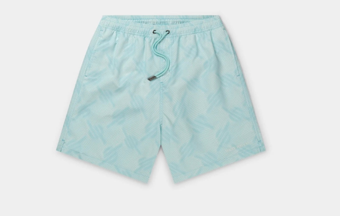 SALT WATER BLUE DOTTED MONOGRAM SWIMSHORTS