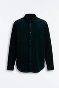 Relaxed Lincoln Park Textured Button Up Shirt - Hunter Green
