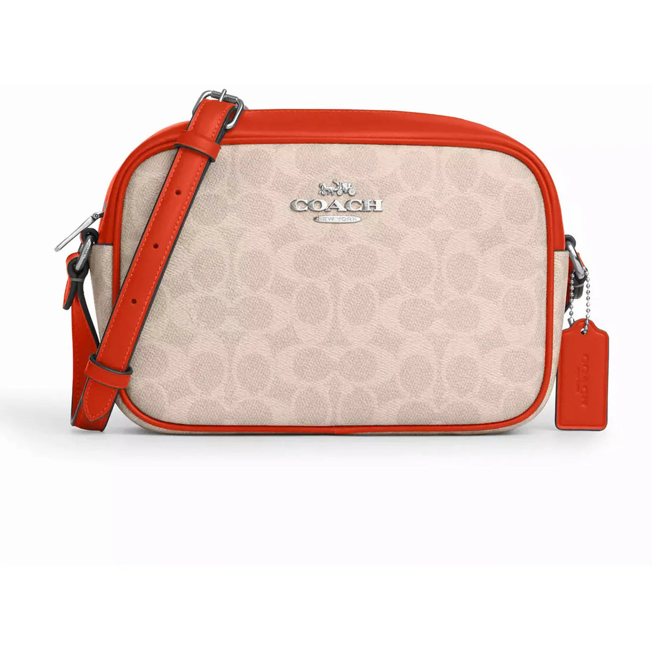 Coach Camera Bag - Jamie Sand and Deep Orange Signature Canvas