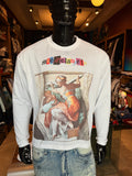 Michelangelo Florence Book Oversized Long Sleeve Tee - White