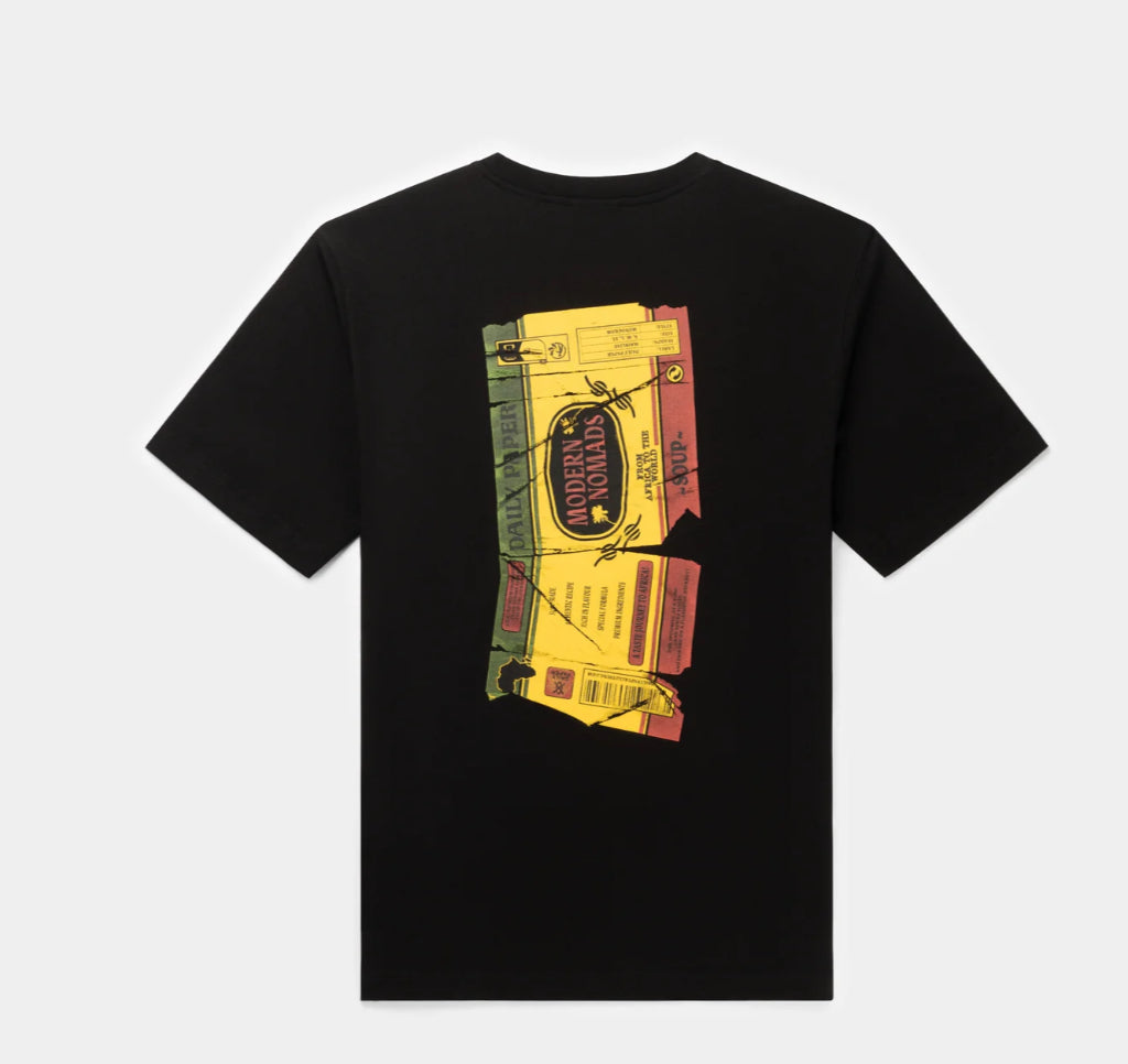 DAILY PAPER BLACK WRAPPER T-SHIRT