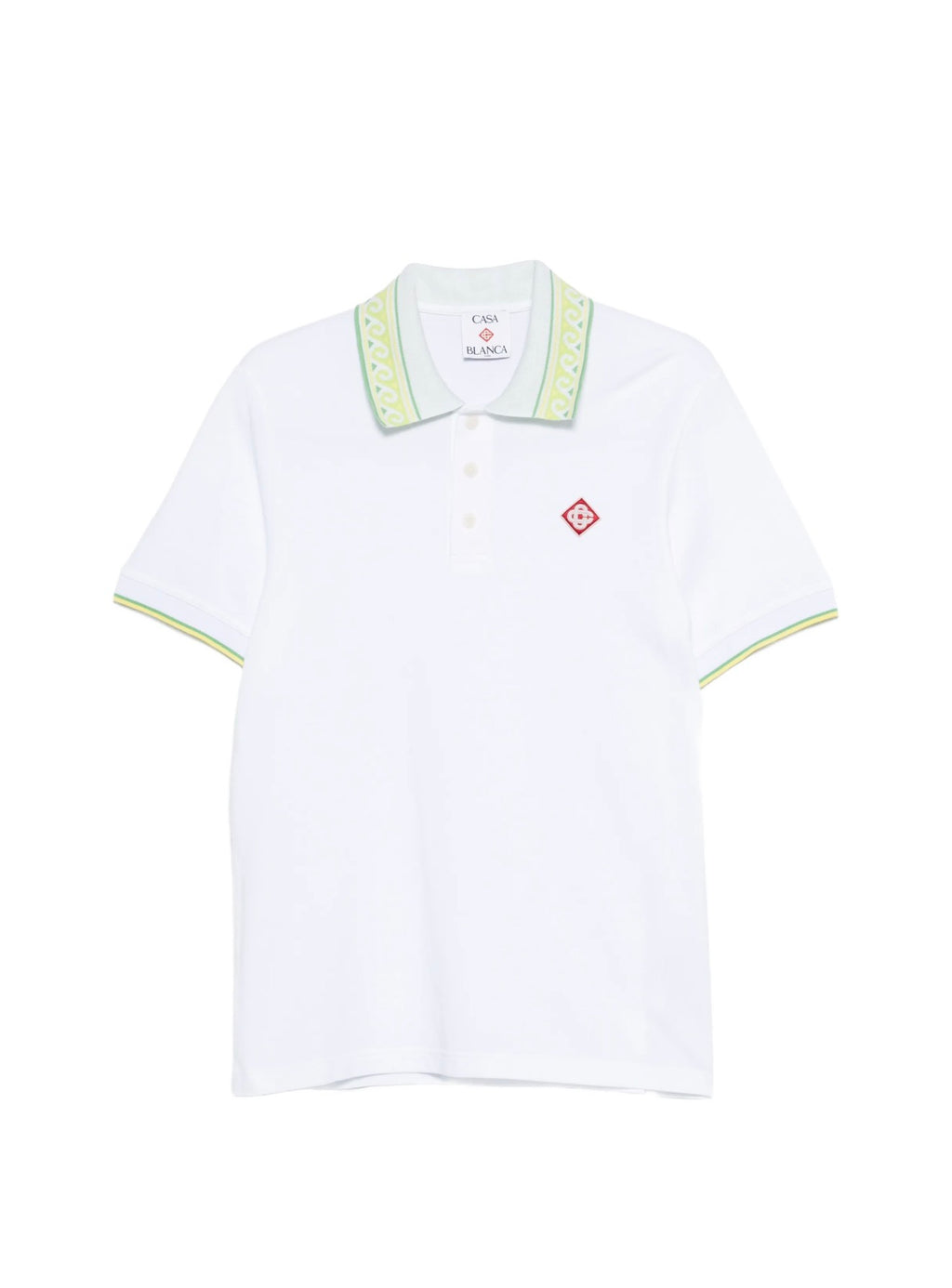 Casablanca laurel trim-collar polo shirt
