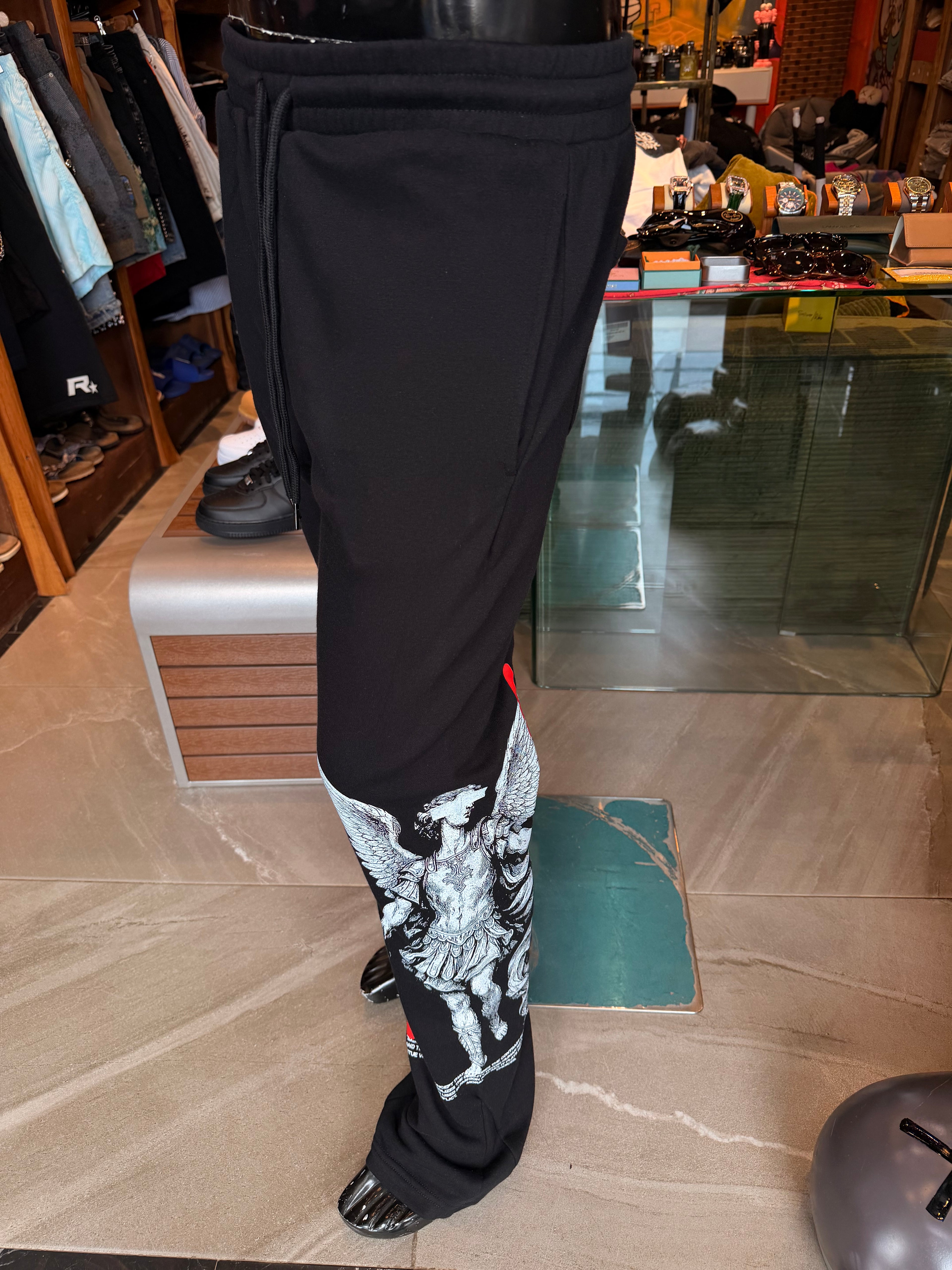 Saint Or Sinner Flared Sweatpants - Black