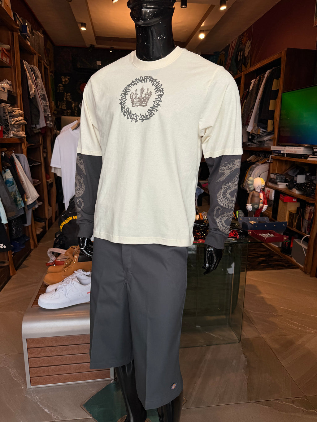 King Type Shii 2fer Long Sleeve Tee - White