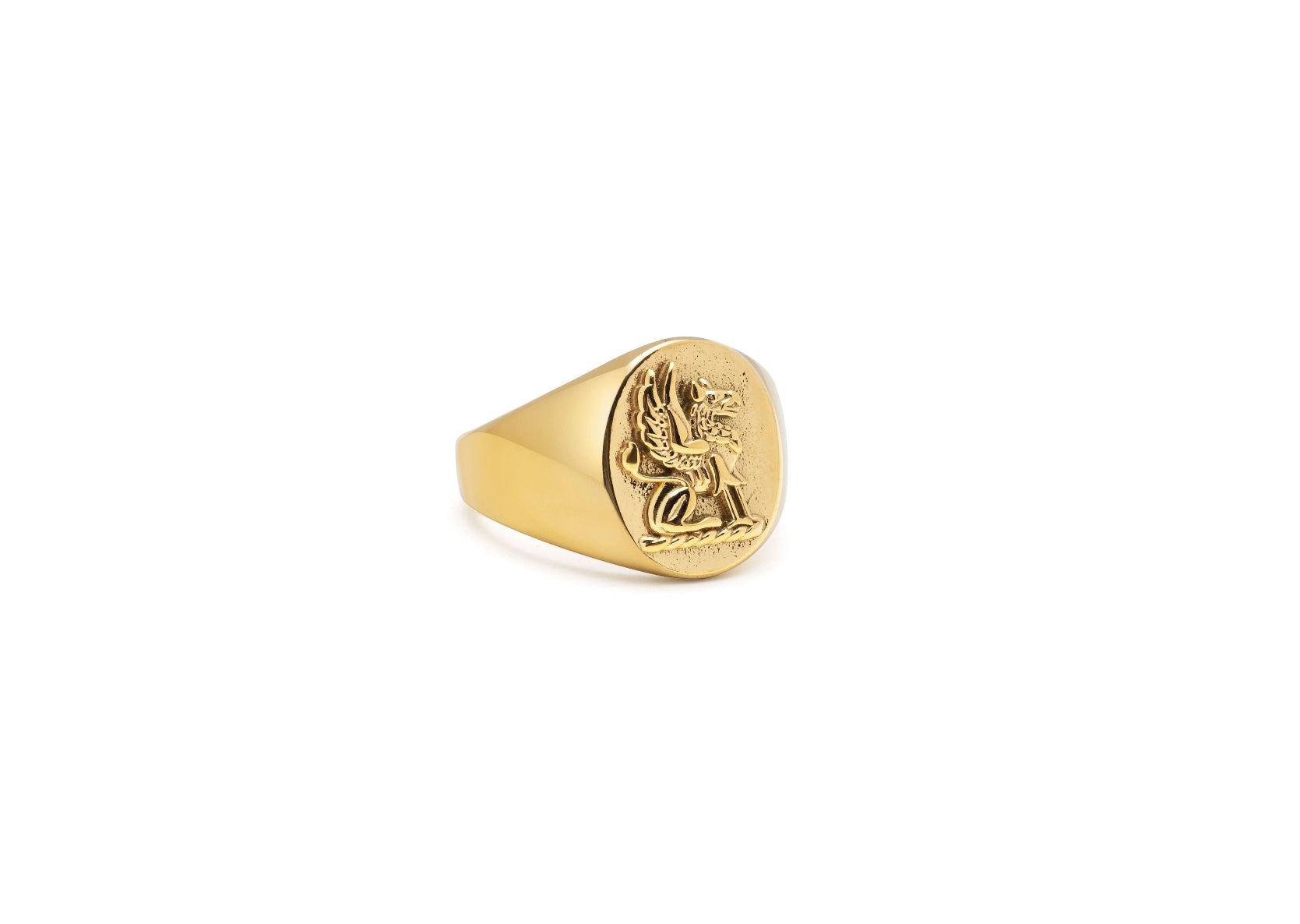 Nialaya Jewelry lion crest signet ring