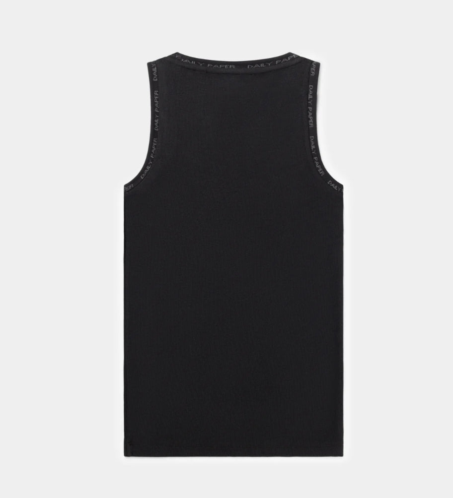 BLACK ERIB TANK TOP